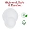 Smarty Had A Party White w/Silver Rim Organic Round Plastic Dinnerware Set (120 Dinner Plates+120 Salad Plates), 240PK 930WHSVP-CASE - alternate 9