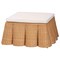 Bali & Pari Palm Scallop Natural Rattan Ottoman, 39" Square 259-14088-ZORO - alternate 1