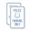 Signmission Police Parking Only With Symbol, 18'' X 24'' 2 Signs, Heavy Gauge Aluminum, 2PK A-1824-2PACK-24867 - alternate 1