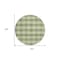 Homeroots 8' Green And Light Green Round Plaid Washable Indoor Outdoor Area Rug 595477 - alternate 6