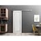 Sartodoors Sturdy Barn Door 28 x 80in, Painted White W/ Frosted Glass, SS 6.6FT Rail Hangers Heavy Set PLANUM0888BD-S-BEM-28 - alternate 1