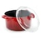 Crock Pot Artisan 7 Quart Enameled Cast Iron Dutch Oven in Red with Borosilcate Lid 750123692M - alternate 5