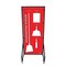 5S Supplies Housekeeping Shadow Board Broom Station V13, Red / White, Kit + Stand HSB-V13-RED/WHITE-KIT-STAND - alternate 1