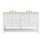 James Martin Vanities Breckenridge 60" Double Vanity, Bright White, w/ 3 CM Siberian Silestone Top 330-V60D-BW-3SFR - alternate 1