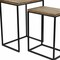 Homeroots Set of Two 24" Black And Brown Solid Wood Nested Tables, 2PK 489332 - alternate 8