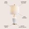 Jonathan Y Chi 21" Ceramic/Iron Modern Classic LED Table Lamp, White JYL6605A - alternate 8