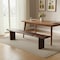 Homeroots 72in Brown Solid Wood Solid Wood Live Edge Dining Bench 636209 - alternate 8