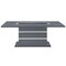 Homeroots 79" Dark Gray Faux Crystals Glass and Wood Pedestal Base Dining Table 564901 - alternate 8