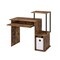 Homeroots 37" Oak and Black Wood and Metal Computer Desk 491432 - alternate 1