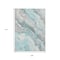 Homeroots 9' X 12' Teal Blue And Silver Abstract Washable Indoor Outdoor Area Rug 618440 - alternate 7