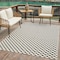 Homeroots 8' X 10' Black and White Geometric Distressed Indoor Outdoor Area Rug 558812 - alternate 8