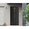 Vdomdoors Front Exterior Prehung Metal-Plastic Door, Manux 8112 Matte Black, Office Commercial and Residentia MANUX8112EXD-BLK-W36xH80-LH - alternate 1