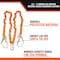 Malta Dynamics 4.5ft - 6ft DOUBLE LEG STRETCH INTERNAL SHOCK ABSORBING LANYARD W 2 REBAR HOOKS, 1 STEEL SNAP HOOK C5117 - alternate 7