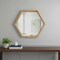 Homeroots 21" Brown Hexagon Wood Framed Accent Mirror 379820 - alternate 9