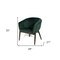 Homeroots 28" Green And Brown Velvet Arm Chair 576849 - alternate 7