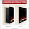 Northwest Electric Fireplace 60 in Wall Mounted with Fire Crackling Sounds & Remote to Adjust LED Flames 80-BEF-60W - alternate 9
