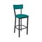 Bfm Seating Bristol Barstool - Grade 4 Upholstered Seat & Back - Steel Frame - Sand Black Finish 4301BSTT018-SB - alternate 1