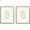 Homeroots Set Of Two Portrait Intaglio II Silver Framed Print Wall Art, 2PK 526068 - alternate 1
