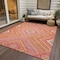 Homeroots 10' X 14' Coral Pink And Ivory Tribal Washable Indoor Outdoor Area Rug 598117 - alternate 9