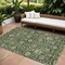 Homeroots 9' X 12' Green Tan And Gray Floral Washable Indoor Outdoor Area Rug 603465 - alternate 1
