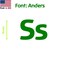 Aacc Self-Adhesive Vinyl Letter: s, Scale: 3 in. Color: Green Font: Anders by, 8PK AACC-Anders-ls-Green-I3x8 - alternate 1