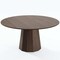 Homeroots 60" Brown Wood Pedestal Base Round Top Dining Table 720968 - alternate 1