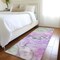 Homeroots 8' Runner Purple Abstract Washable Non Skid Indoor Outdoor Runner Rug 559187 - alternate 8