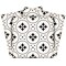 Homeroots 7" X 7" Black and White Rosa Peel and Stick Removable Tiles 399958 - alternate 3