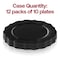 Smarty Had A Party 10.25" Black Round Lotus Plastic Dinner Plates, 120PK 8850-BK-CASE - alternate 9