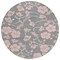 Homeroots 8' Gray Pink And Ivory Round Floral Washable Indoor Outdoor Area Rug 600002 - alternate 7