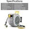 Wrightmaster Retractable 1/2" Dia x 130ft. Garden Hose Reel w/ Brass Fitting and 9 Modes Nozzle, 180 Deg Swivel ZOR-J45S - alternate 8