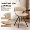 Leisuremod Nymia Modern Leather or Velvet Dining Chair with Splayed Iron Legs, 2PK NCWN-22LBR2 - alternate 9