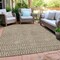 Homeroots 9' X 12' Brown And Beige Geometric Washable Indoor Outdoor Area Rug 594459 - alternate 9