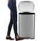 Happimess Connor Rectangular 13.2-Gallon Trash Can w/ Soft-Close Lid and FREE Mini Trash Can, Platinum Silver HPM1006A - alternate 7