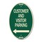 Signmission Customer and Visitor Parking With Left Arrow, 12 In X 18 In Architectural, Heavy Gauge Aluminum A-OV-G-1218-24216 - alternate 1