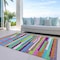Homeroots 5' X 8' Lavender Orange And Lime Green Striped Washable Indoor Outdoor Area Rug 613291 - alternate 8
