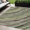 Homeroots 5' X 8' Artichoke Green Brown And Ivory Abstract Washable Indoor Outdoor Area Rug 631228 - alternate 1