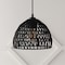 Jonathan Y Campana 10.25" 1-Light Bohemian Modern Woven Rope/Iron LED Pendant, Black JYL6513B - alternate 11