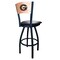 Holland Bar Stool Co 30" Blk Wrinkle Georgia "G" Swivel Bar Stool, Laser Engraved Back L03830BWMedMplAGA-GBlkVinyl - alternate 6
