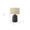 Homeroots 24" Black Ceramic Round Table Lamp With Beige Drum Shade 545820 - alternate 5