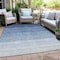 Homeroots 3' X 5' Blue And Gray Ombre Washable Indoor Outdoor Area Rug 595799 - alternate 6