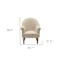 Homeroots 33" Pale Beige And Brown Linen Arm Chair 534139 - alternate 8