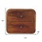 Homeroots 12" Brown Solid Wood Square Two Drawer Floating Nightstand 651480 - alternate 15
