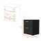 Homeroots 19" Black Wood Two Drawer Nightstand with Integrated Tech 518172 - alternate 6