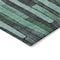 Homeroots 8' X 10' Sage Teal Blue And Emerald Striped Washable Indoor Outdoor Area Rug 608973 - alternate 8