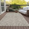 Homeroots 3' X 5' Brown Taupe And Ivory Geometric Washable Indoor Outdoor Area Rug 583270 - alternate 7
