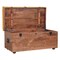 Homeroots 35in Yellow and Brown Tufted Genuine Leather and Solid Wood Upholstered Storage Bench With Flip Top 723829 - alternate 8