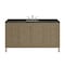 James Martin Vanities Chicago 60" Single Vanity, Walnut Whisper, w/ 3 CM Phantome Eclos Top 503-V60S-WLW-3PHT - alternate 1