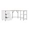 Homeroots 59" Sand Wood and Stainless Steel L Shape Computer Desk With Three Drawers 723753 - alternate 9
