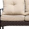 Homeroots 48" Beige Polyester Blend Sofa With Black Legs 374052 - alternate 8